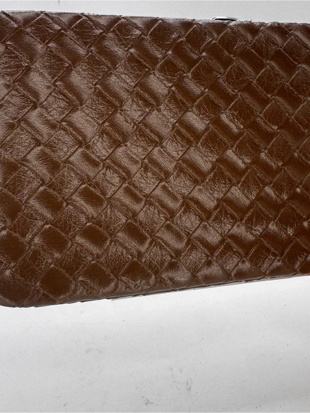 Woven women’s  Clutch Wallet - Brown